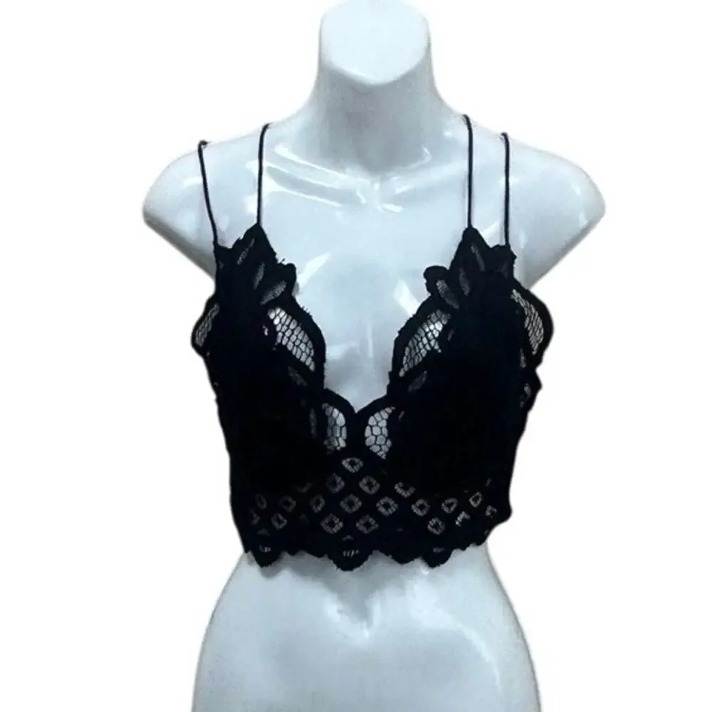 Free People Women's Adella Bralette Black size L - Picture 4 of 8